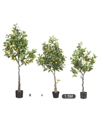 China Natural touch newcomers garden indoor artificial lemon tree bonsai decoration fruit tree plants for hotel decoration for sale