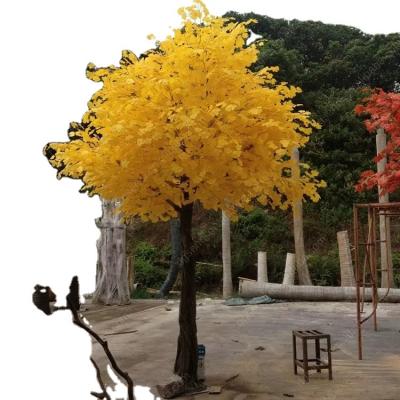 China Wholesale high quality customized artificial tree indoor/outdoor decoration of beautiful colorful artificial ginkgo tree, restaurant for sale