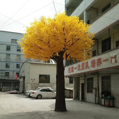 China Beautiful Tree Plants Foliage Trees Cheap Plastic Tree Colorful Artificial Artificial Ginkgo Trees Ornamental Trees for sale