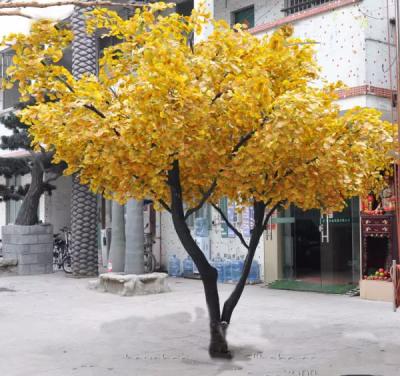 China Beautiful Colorful Artificial Tree Customized Fake Ginkgo Tree Plant Large Indoor Artificial Yellow Ginkgo Trees For Sale for sale