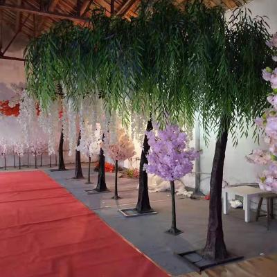 China 2022 Outdoor Beautiful Colorful And Indoor Artificial Cheap Artificial Tree Decor Factory Made Weeping Willow Tree Canopies For Sale for sale