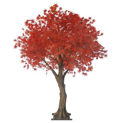 China Beautiful Colorful Artificial Tree Red Color 2.5 Meter Chinese Maple Tree Outdoor Big Size Artificial Trees For Wedding Decoration for sale