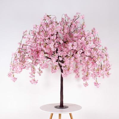 China Beautiful Colorful Artificial Japanese Cherry Blossom Tree 1.5m Flower Centerpiece New Products Full Tall Tree For Decor for sale