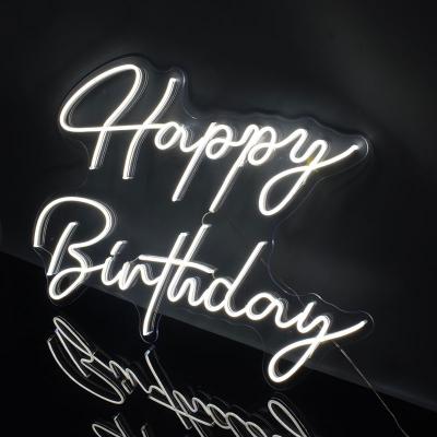 China Custom Bar/Shop/Shop/Restaurant/Dining Room Neon Sign For Happy Birthday Wall Lights Party Wedding Decoration Led Neon Signage for sale