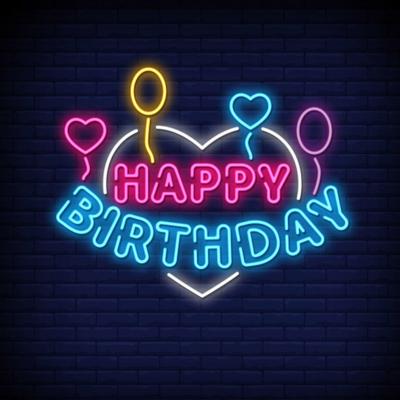 China Buildings Neon Sign For Happy Birthday Party Decoration Custom Customs Lead Decoration Neon Sign for sale