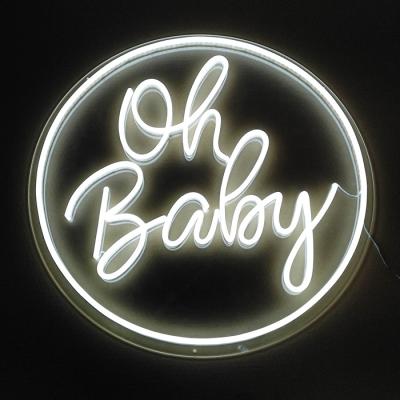 China Buildings Neon Sign High Quality Custom Soft Led Neon Baby Oh, Wholesale Flexi Led Neon Sign For Wedding for sale