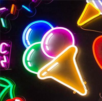 China Custom Buildings Oh Baby Ice Cream House and Bar Party Wedding Letter Led Neon Flex Sign for sale