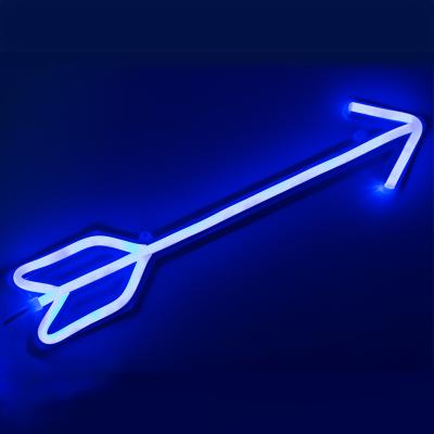 China Custom Clear Acrylic Buildings Neon Light Sign Arrow Support Led Neon Letters Signs for sale