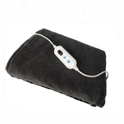 China CE GS 220V Soft Comfortable Flannel Fleece Electric Heating Overheat Throw Over Heated Blanket For Winter for sale