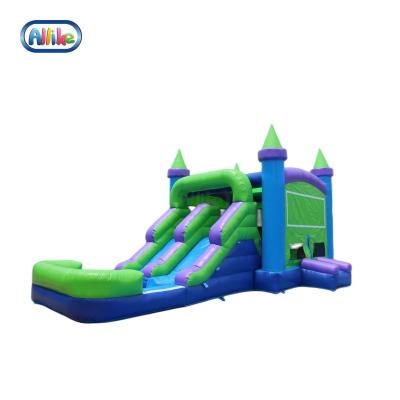 China Wholesale Inflatable Combo Bouncy Castle Double Slide Set Part 1 Inflatable Bouncer Combo Jump Inflatable Playground for sale