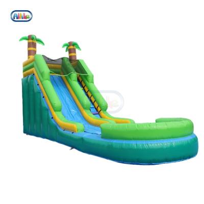 China Giant Inflatable Bounce House Slide Slide For Adult Inflatable Water Slides Cowboy Green Palm Slides Pool for sale