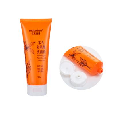 China Natural Empty Face Wash Tubes Cosmetic Skin Care Packaging Plastic Tubes With Flip Top Cap for sale