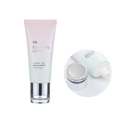 China Empty Plastic Gel Squeeze Body Cream Hand Skin Care Hand Cream Body Lotion Shower Gel Squeeze Cosmetic Packaging 75ml Shampoo Soft Tube With Acrylic Cap for sale