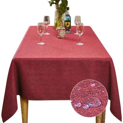 China 140 180cm Tablecloth Vintage Christmas Conference Room Water Proof Kitchen Table Cover Wedding Waterproof Table Cloth for sale