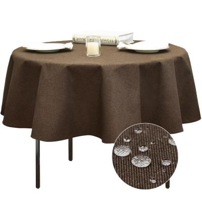 China Round Waterproof Tablecloths Washable Fabric Tablecloths For Small Dining, Kitchen, Wedding And Parties Table Cover for sale