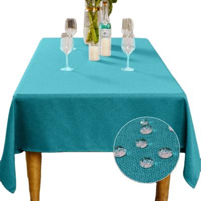 China Waterproof Washable Tablecloths Heavy Duty Tablecloth , Wipeable Table Cover For Kitchen And Dining Room for sale