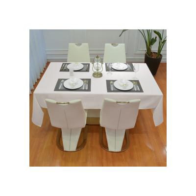 China Waterproof white tablecloth for parties holiday wedding banquet decoration satin rectangle tablecloth for sale