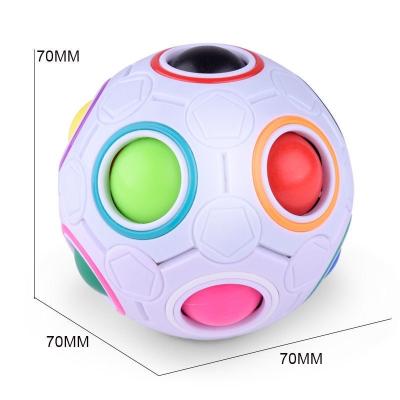 China Cheap Rainbow Ball Stir Toy Puzzle Magic Rainbow Ball Fun Stirring Person Rainbow Cube for sale