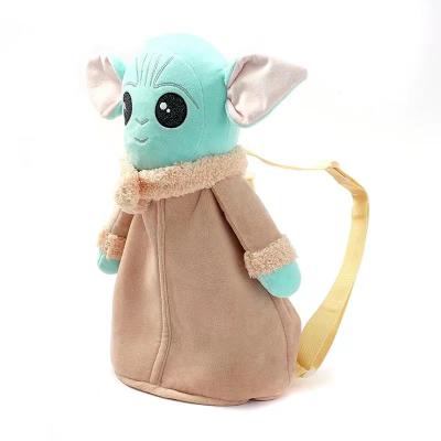 China New Plush Stuffed Plush Backpack Yoda Backpack Toy Cute Alien Doll Children's School Bag for sale