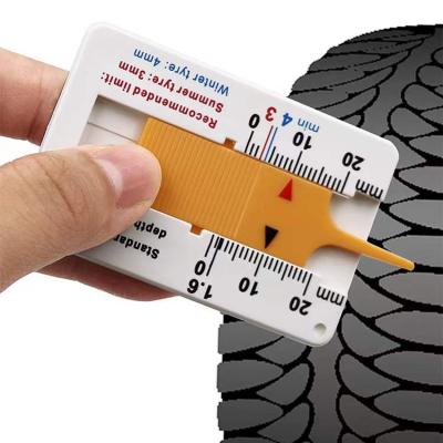 China Tire Logo Brand Plastic Tire Tread PS Depth Custom 0-20mm Gauge Various Models Key Chain Promotional Gifts For Car Events for sale