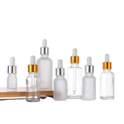 China Cosmetic Glass Dropper Bottles Essential Oil Vials With Glass Eye Dropper Empty Cosmetic Lotion Sample Bottles Cosmetic Container for sale