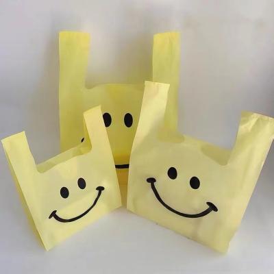 China Recyclable Degradable Material Thank You Plastic Bags Grocery Bag Restaurants Shopping Bag for sale