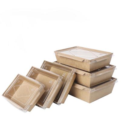 China Recycled Materials Custom Printed Biodegradable Disposable Kraft Paper Fast Food Packaging Take Out Food Paper Box Small MOQ for sale