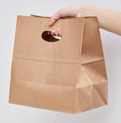 China Recycled Materials Paper Bag And Custom Kraft Paper Bag Bread Packaging And Take Away Bags For Fast Food for sale