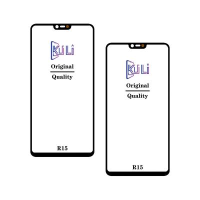 China Factory Free Sample Wholesale KULI Mobile Phone Repair Parts Front Glass With OCA Screen Display Digitizer For Oppo R15 Screen Replacement for sale