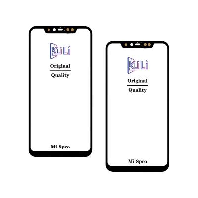 China Factory Price Mobile Original Broken Front Replacement Repair KULI Screen Lens External Glass Touch Screen With OCA For Xiaomi 8 Pro Display for sale