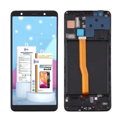 China Replace Damaged Parts KULI Phone For Sumsung A750 Original Quality Curved Touch Screen Digitizer Mobile Front Glass LCD With Frame Assembly Replacement for sale