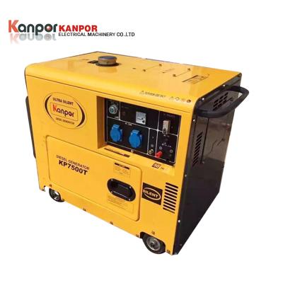 China PORTABLE THREE/SINGLE PHASE 6kw 6.2kw KP7500DX/KP7500T diesel generating THREE/SINGLE for sale