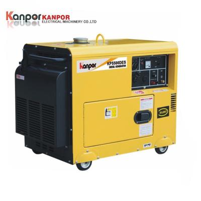 China Silent Type Home Use 2-10KVA Air Cooled Diesel Generators Portable Type KP9500DX for sale