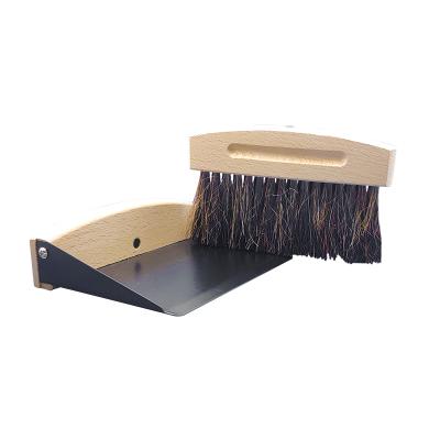 China Stocked Natural Eco Friendly Mini Table Broom And Dustpan Set With Magnet for sale