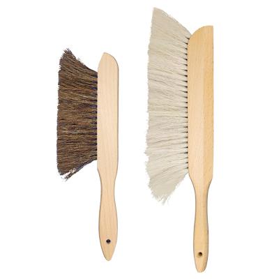 China Durable Premium Horse Hair Soft Wooden Bristle Bed Cloth Carpet Sofa Cleaning Brushes for sale