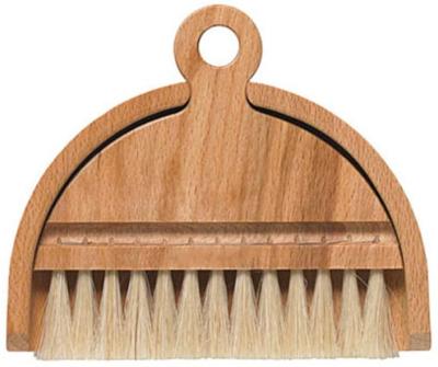 China COZIHOME Stocked Customized 100% Beech Mini Table Broom and Dustpan Natural Eco-Friendly Wooden Set with Blow Hole for sale