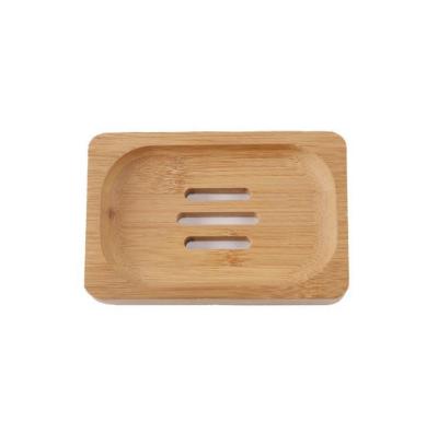 China COZIHOME New Products Eco-friendly Exquisite Natural Rectangle Stocked Bamboo Soap Dish Rack Holder for Bathroom and Sink for sale