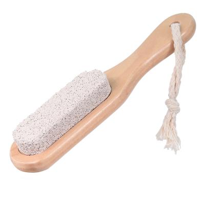 China COZIHOME Sustainable Wooden Cheap Pumice Polishing Brush With Long Handle For Shower Use Hanging Brush for sale