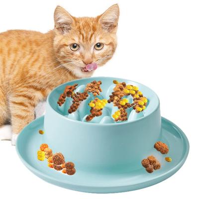 China Slow Stocked Puzzle Dog Bowl Slow Dog Amazon Product Feeder Feeder Bowl For Cats Dogs Pet Food Bowl for sale