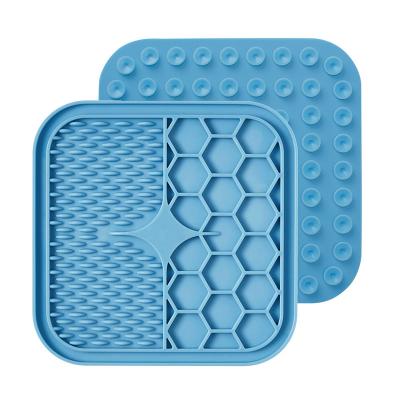 China Stocked Dog Lick Mat Pet Food Bowl Silicone Pet Lick Pad Bath Lick Pad, Pet Slow Feeders, Bathing Licking Mat for sale