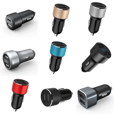 China USB Car Charger Phone Usb C Car Charger Adapter Palladium Dual Usb Car Charger With Type C For Iphone 12 for sale