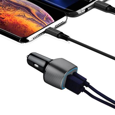 China Usb PD 30W Mobile Phone High Power Laptop Car Charger 48W QC 18W QC 18W Charging Type C Car Charger for sale