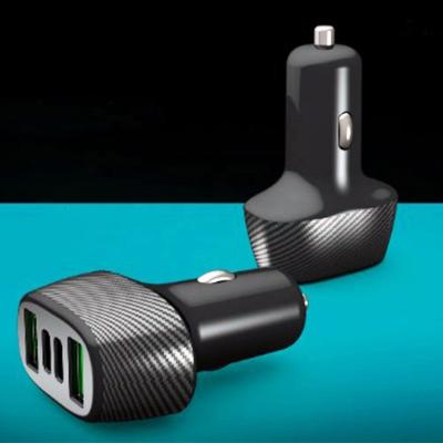 China Hot Sale Mobile Phone Charger 2021 QC Usb Car Charger 4 Dual Ports In Car Accessories For Mobile Phones for sale