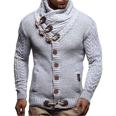 China 40% Anti Shrink Off 2022 Winter Border Knitting Collar Button Top Plus Size Men's Sweater for sale