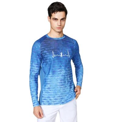 China Cheap Anti-wrinkle fashion custom printed men's quick-drying sports long sleeve T-shirt for sale