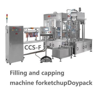 China Beverage filling and capping machine forketchupDoypack for sale