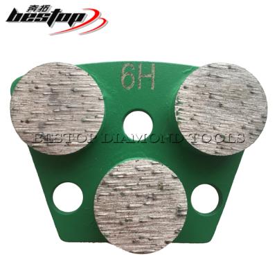 China For Dry Grinding Concrete Trapezoid Diamond Grinding Tooling For Concrete Floor for sale