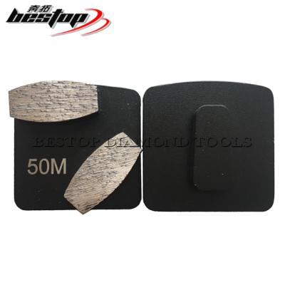 China For Concrete Floor / Terrazzo Grinding Redi Lock Metal Diamond Shoe For Grinding Polishing Concrete Floor for sale