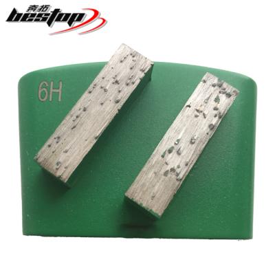 China For Concrete Floor Grinding HTC Diamond Grinding Pad Grit 6# Hard Bond For Soft Concrete Floor for sale