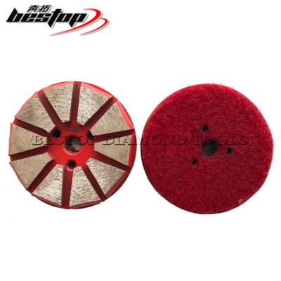 China Terrazzo Etc Diameter 80mm Concrete And Metal Bond Diamond Floor Grinding Tools for sale